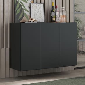 Aparador 3 Portas Suspenso Veneza Mp1008 Preto