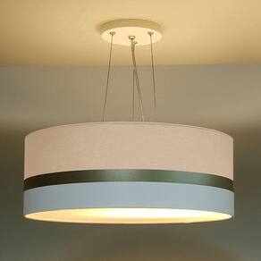 Pendente de Teto LED 40x15cm Faixa Dupla Tom Luz Iluminação Cru/Bronze/Branco