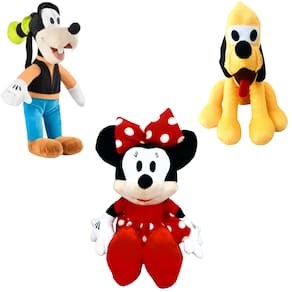 Pelúcias Minnie Pateta e Pluto - 03 Personagens