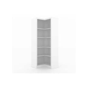 Estante Livreiro De Escritório Me4132 Canto C/ 4 Prateleiras Branco - Tecno Mobili