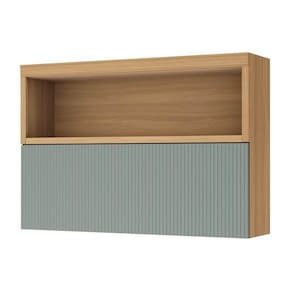 Armário Aéreo P- Cozinha Marquesa C- 1 Porta Basculante 120cm Nature-verde - Nesher