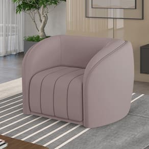 Poltrona Decorativa Sala De Estar Adam Veludo Rosê G45 - Gran Belo