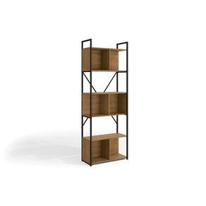 Estante Livreiro Casal Industrial Alta Li014 C/ 6 Nichos Freijo/preto - Kappesberg