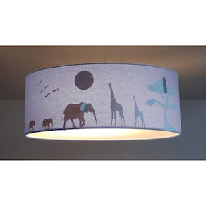 Luminária de Teto Plafon Savana de Sobrepor Tom Luz Iluminação Azul-bebê