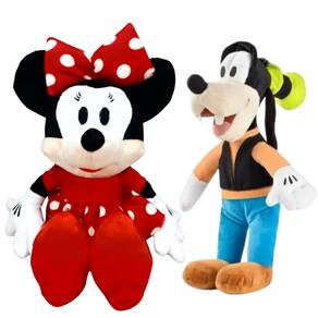 Pelúcias Minnie Vermelha e Pateta - 02 Personagens