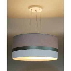 Pendente de Teto LED 30x15cm Faixa Dupla Tom Luz Iluminação Cinza/Bronze/Branco