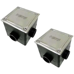 Caixa de Passagem Tampa Inox Piscinas 11x14cm 2 Uni SODRAMAR