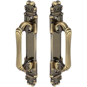 Puxador Duplo Mozart 280mm Bronze Antigo Porta Pivotante