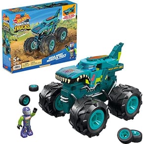 Conjunto de construção Mega Wrex Monster Truck, 187 peças, Micro Figure Driver — presente de brinquedo, maiores de 5 anos