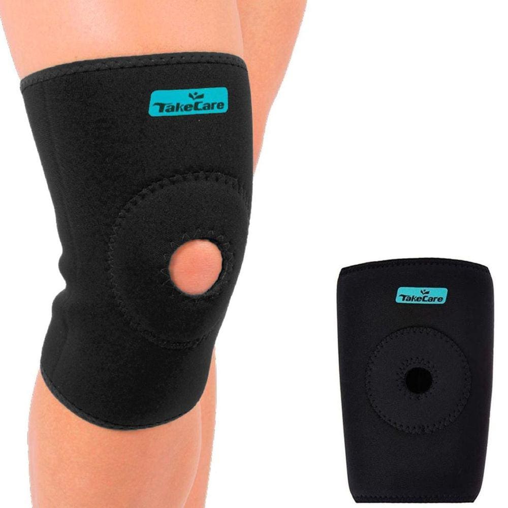 Joelheira com Suporte Patelar Preta G - Prevenção de Lesões