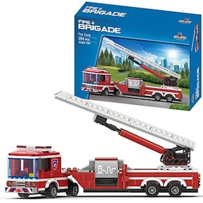 Conjunto de construção de caminhão de bombeiros, 294 peças