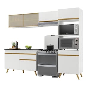Cozinha Compacta Multimóveis Veneza Gw Fg3692 Com Armário E Balcão Branca