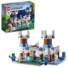 Brinquedo de construção Minecraft Ice Castle 21186 para crianças, maiores de 8 anos, 499 peças