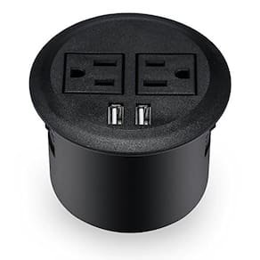 Tomada Power Irommet de mesa - 2 portas USB, cabo de 10 pés