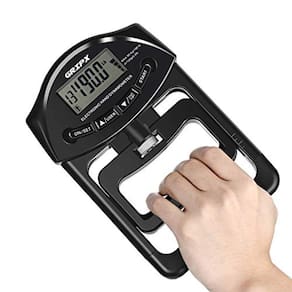 Dinamômetro manual digital, medidor de força de preensão, 90 kg, preto