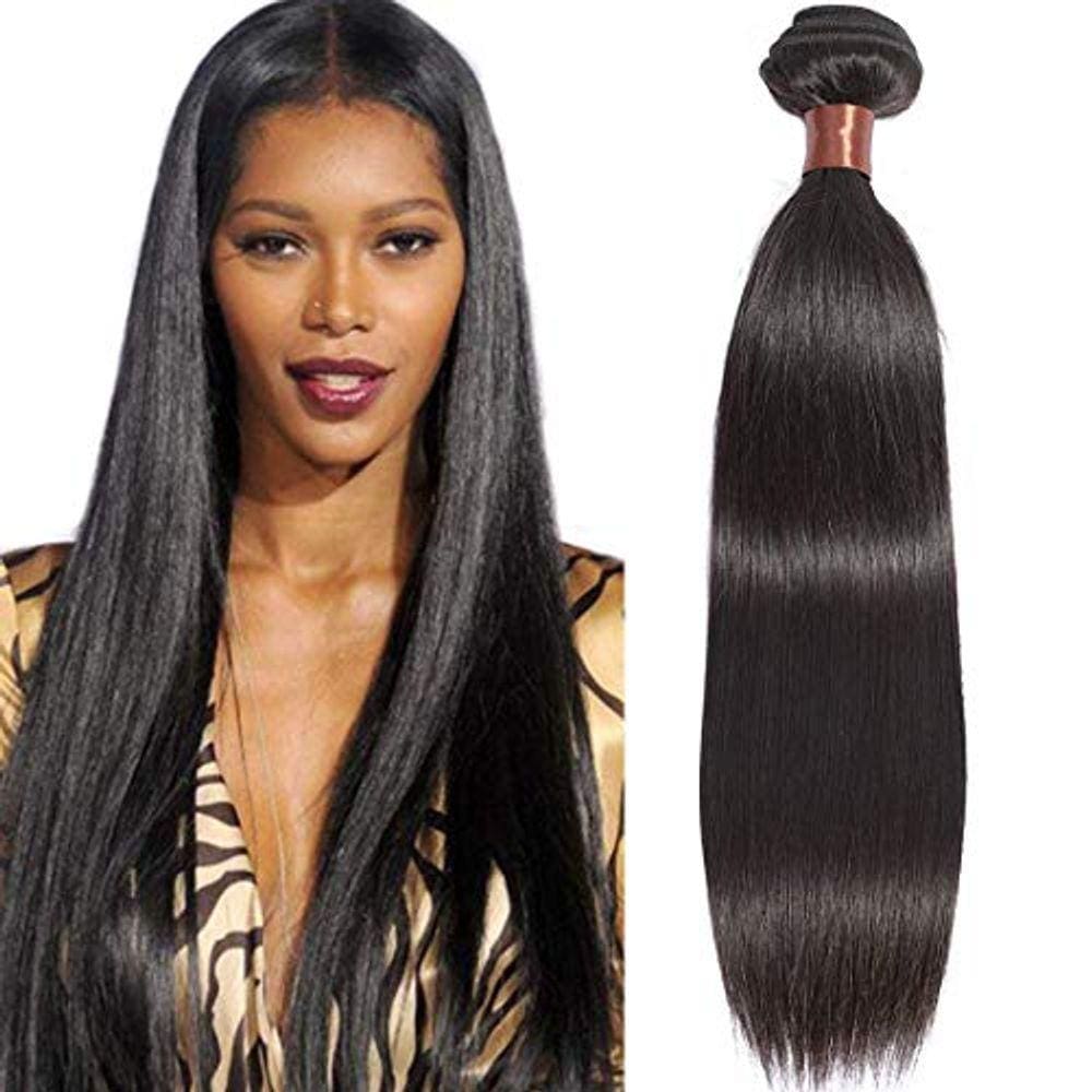 Extensão de cabelo Straight Virgin Human Weave de 22" - preto l