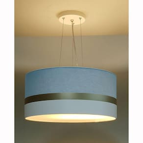Pendente de Teto LED 30x15cm Faixa Dupla Tom Luz Iluminação Azul/Bronze/Branco