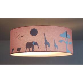 Luminária de Teto Plafon Savana de Sobrepor Tom Luz Iluminação Rosa-bebê