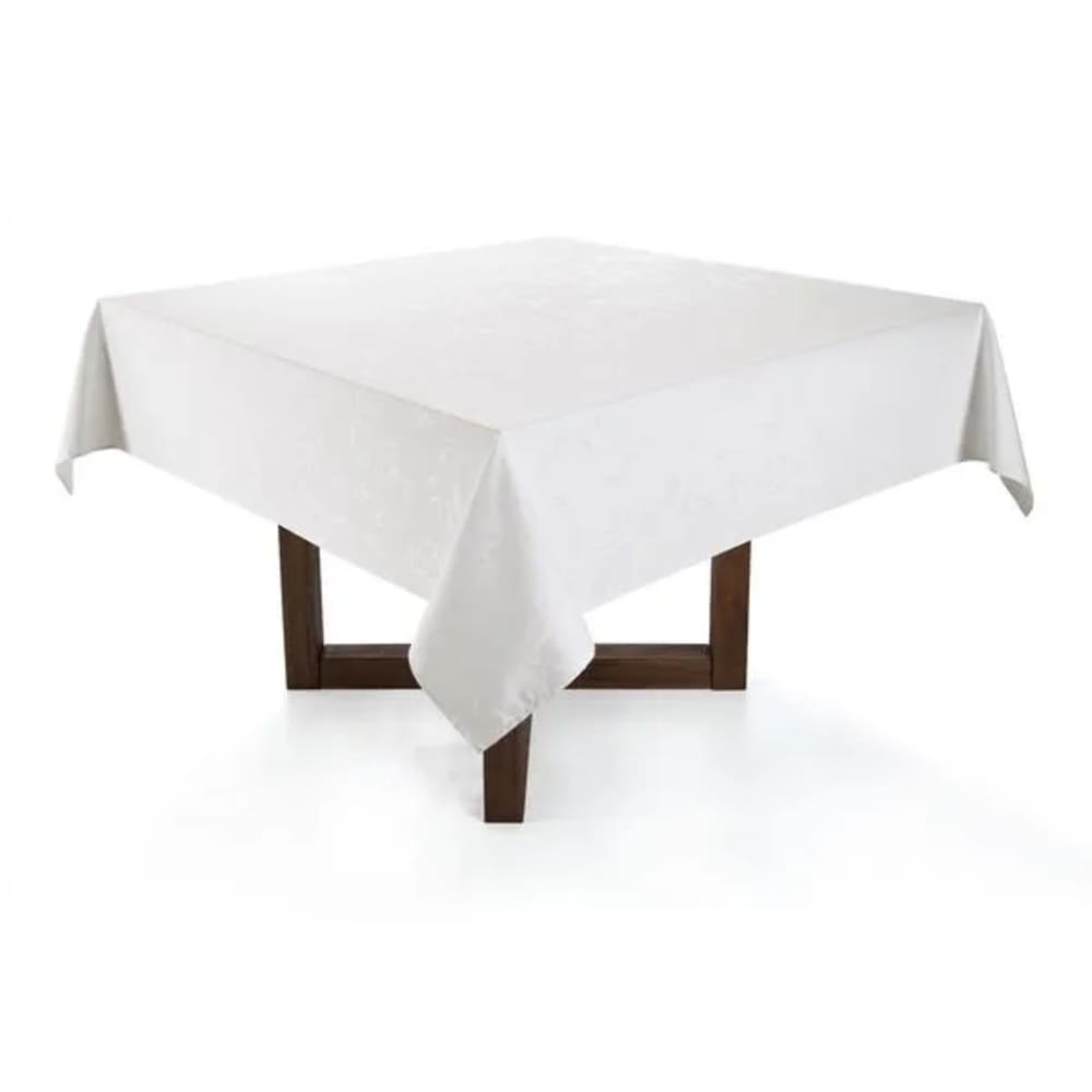 Toalha de Mesa Karsten Veríssimo Branca Quadrada 12 Lugares