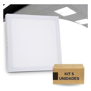 Luminária Painel LED Quadrado 12W Branco Frio 6500K 16x16cm
