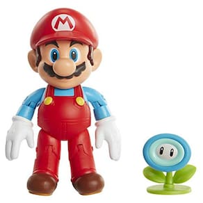 Boneco de ação SM Ice Mario de 4 polegadas com acessório Ice Flower