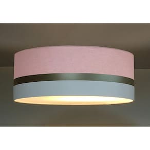 Luminária Faixa Dupla 5751 Tom Luz Iluminação Rosa-bebê/Bronze/Branco