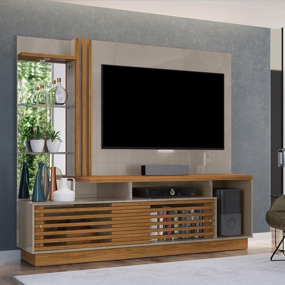 Home Theater Frizz Plus Para Tv De Até 60 Polegadas - Fend / Natural - Madetec