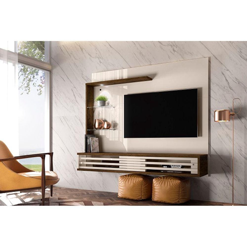 Painel Frizz Select para TV de até 50 polegadas - OFF WHITE / SAVANA - Madetec