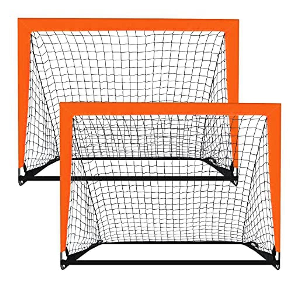 Botas de futebol infantis portáteis, pacote com 2, 4 x 3 pés, laranja