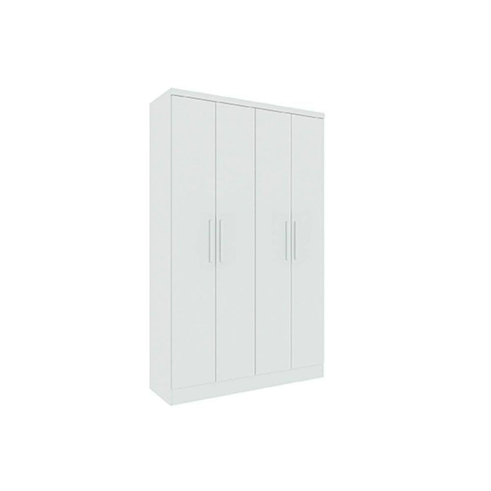 Guarda Roupa 4 Portas Amsterdam C- E 2 Gavetas Branco-neve - Tcil Móveis