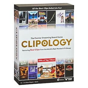 Jogo de clipologia - Tabuleiro de streaming, clipes reais de filmes e programas de TV