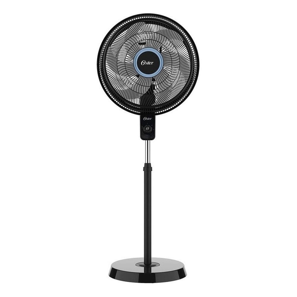 Ventilador de coluna Oster OVTR880 turbo preto com 6 pás