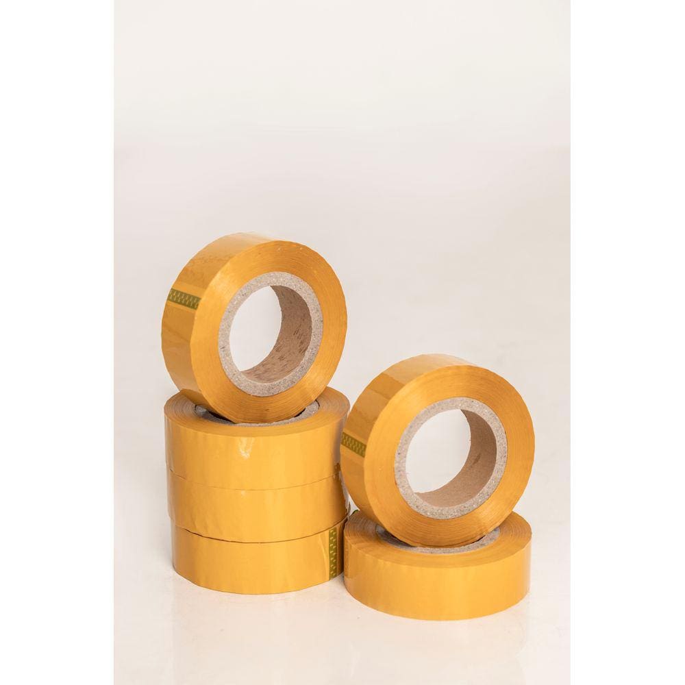 Fita Adesiva Marrom 44mm x 200 metros - Kit C/7 Rolos