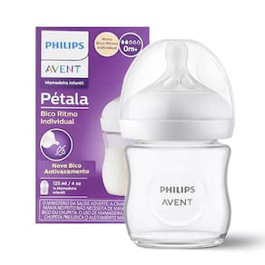 Mamadeira Philips Avent Pétala 3.0 Bico Transparente 125Ml 0M+