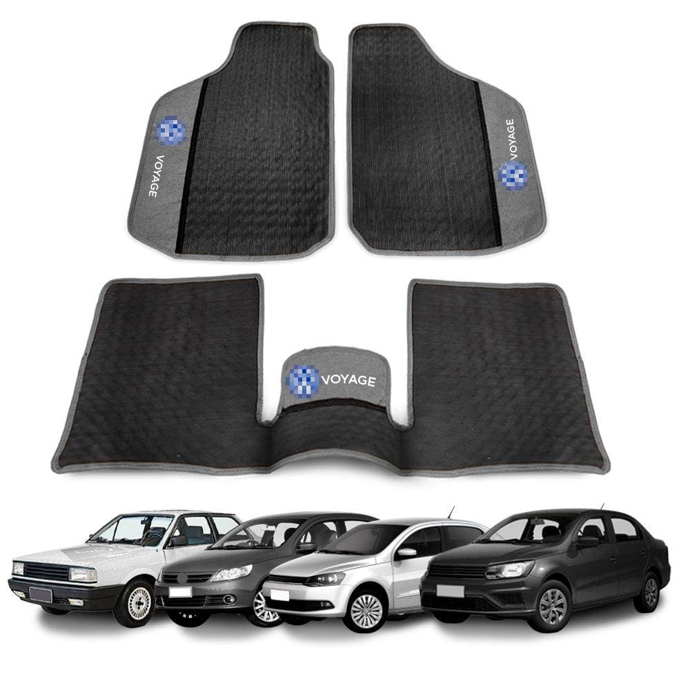 Tapete Voyage G1 G5 G6 G7 1991 a 2019 Borracha Personalizado Grafite 3 Peças Bordado Automotivo