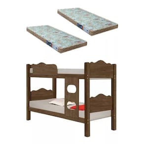 Beliche Sevilha Branco C/colchão Solteiro D-23 100%mdf -Vira 2 Camas Solteiro -Super Resistente