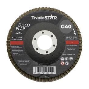Disco Lixa Flap Reto 4.1/2 10 Unidades Tradestar