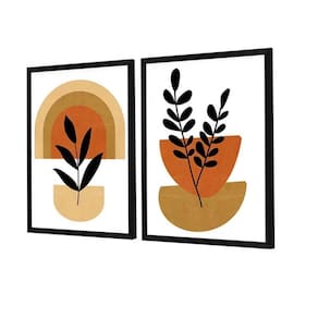 Dupla de Quadros Decorativos Boho Ramos Formas