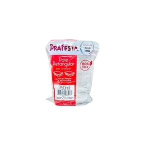Pote Retangular 350ml embanet - Conjunto 24 Unidades