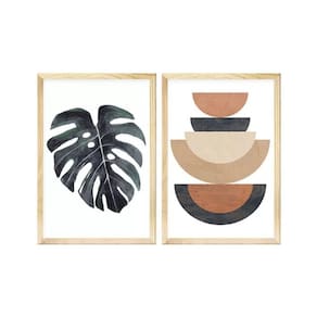 Dupla de Quadros Decorativos Costela de Adão Boho Formas