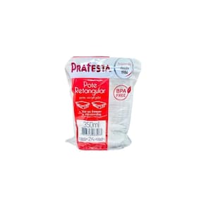 Pote Retangular 350ml - Embanet - Resistente e Versátil