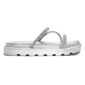 Chinelo Flat Vizzano Feminino Tira Strass Casual 6459.318