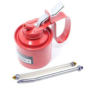Almotolia Profissional Metal 250 ML Bomba Óleo Com 2 Bicos