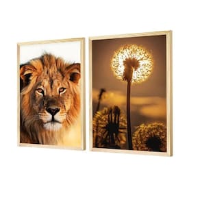 Dupla de Quadros Decorativos Dente de Leão de Judá Paisagem