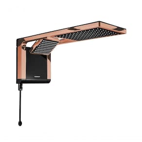 Chuveiro Lorenzetti Acqua Duo Ultra Eletrônico Preto/rose Gold 220v