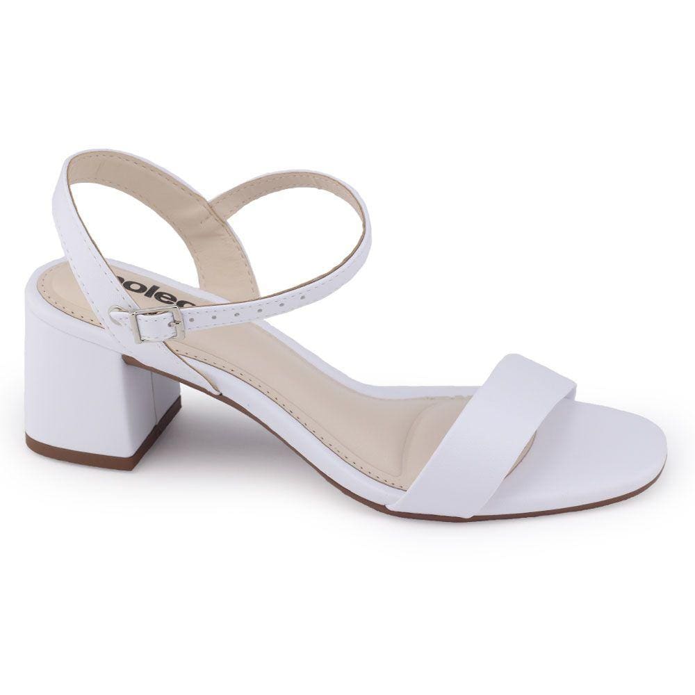 Sandália Feminina Moleca 5496.101 salto médio 5cm social