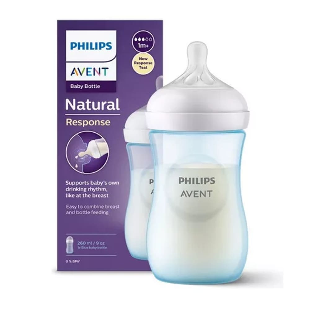 Mamadeira Philips Avent Pétala 3.0 Bico Azul 260Ml 1M+