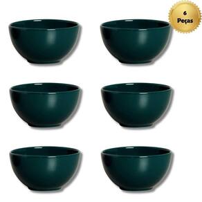 Conjunto 6 bowls Slim verde petróleo 350 ml
