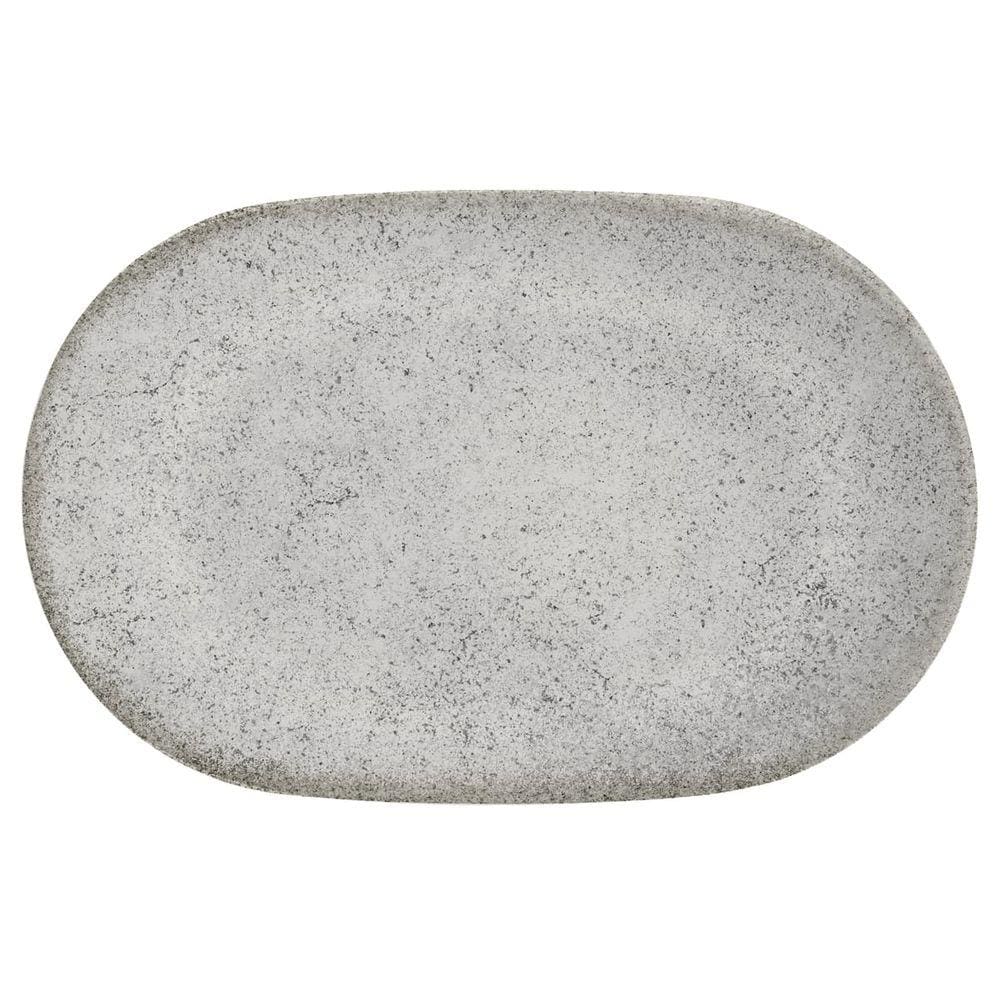 Travessa Acetinada Concrete 34cm em Cerâmica Alleanza