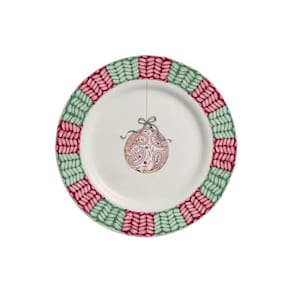 Conjunto com 6 Pratos de Sobremesa Acetinado Gifts Natal Ø21cm